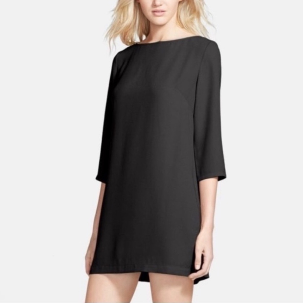 Nordstrom Leith woman’s Black Sheath Shift Dress Size Medium